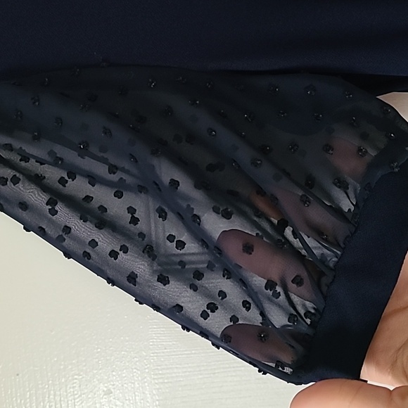 CeCe Blue Fitted Embellished Blouse - Picture 3 of 5